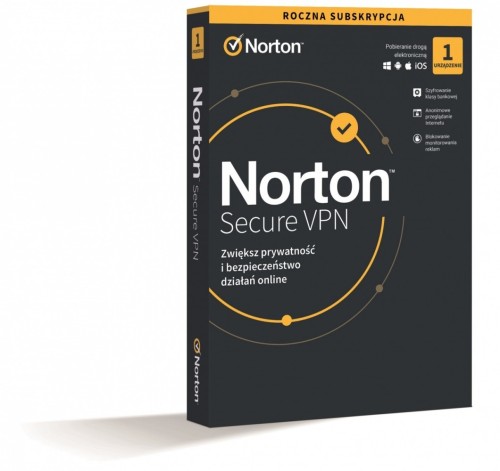 Norton Oprogramowanie Norton Secure VPN PL 1 użytkownik,  1 urządzenie, 1 rok 21420123