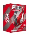 MTX Słuchawki Hi-Fi iX1 RED - z redukcją szumów i bogatym basem, pilot do Apple, Czerwone