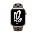 Apple Pasek sportowy Nike w kolorze Olive Grey/czarnym do koperty 45 mm