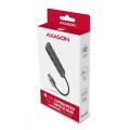 AXAGON HUE-MSA Hub 4-portowy USB 3.2 Gen 1 switch, metalowy, 20cm USB-A kabel, microUSB dodatkowe zasilanie