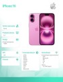 Apple iPhone 16 128GB - Różowy