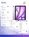 Apple iPad Air 11 cali WiFi 128GB Fioletowy