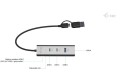 i-tec Uniwersalny metalowy ładujący HUB 2xUSB-C/2xUSB-A PD 85W