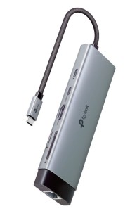 TP-LINK Hub     USB Type-C 9-Port                               SPEC: 1 × USB-C Connector,1 × HDMI 4K 60Hz Port,1 × USB-C PD 100W Port,       1 × SD