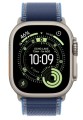 Apple Watch Ultra 3 GPS + Cellular, koperta 49 mm z tytanu w kolorze naturalnym, opaska Trail w kolorze niebieskim/jaskrawoniebieskim - rozmiar S/M