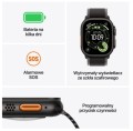Apple Watch Ultra 3 GPS + Cellular, koperta 49 mm z tytanu w kolorze naturalnym, opaska Trail w kolorze niebieskim/jaskrawoniebieskim - rozmiar S/M