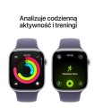 Apple Watch Series 11 GPS+Cellular koperta 42 mm z aluminium w kolorze srebrnym, pasek sportowy w kolorze mlecznego fioletu - rozmiar S/M