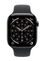 Apple Watch Series 11 GPS + Cellular, koperta 42 mm z tytanu w kolorze łupku, pasek sportowy w kolorze czarnym - rozmiar M/L