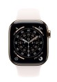 Apple Watch Series 11 GPS + Cellular koperta 42 mm z tytanu w kolorze złotym, pasek sportowy w kolorze łagodnego różu - rozmiar S/M