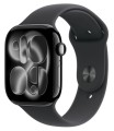 Apple Watch Series 11 GPS + Cellular, koperta 46 mm z tytanu w kolorze naturalnym, pasek sportowy w kolorze górskiej szarości - rozmiar M/L