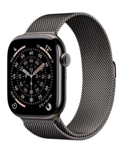 Apple Watch Series 11 GPS + Cellular koperta 46 mm z tytanu w kolorze łupku, bransoleta mediolańska w kolorze łupku S/M