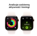 Apple Watch Series 11 GPS + Cellular koperta 46 mm z tytanu w kolorze złotym, pasek sportowy w kolorze łagodnego różu - rozmiar M/L