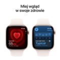 Apple Watch Series 11 GPS, koperta 46 mm z aluminium w kolorze różowego złota, pasek sportowy w kolorze łagodnego różu - rozmiar S/M