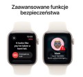 Apple Watch SE 3 GPS koperta 44 mm z aluminium w kolorze księżycowej poświaty, pasek sportowy w kolorze księżycowej poświaty - rozmiar S/M