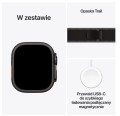 Apple Watch Ultra 3 GPS + Cellular koperta 49 mm z tytanu w kolorze czarnym, opaska Trail w kolorze czarnym/węgla drzewnego - rozmiar M/L
