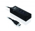 iBOX Hub USB 3.0 Czarny 4-porty IUH3FB (4x USB 3.0)