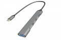 Gembird HUB USB typu C 4-portowy USB 3.0x1, USB 2.0x3, srebrny