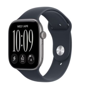 Apple Watch seria 12 GPS+Cellular, koperta 42 mm z aluminium w kolorze gwiezdnej szarości pasek sportowy w kolorze granatu - rozmiar M/L