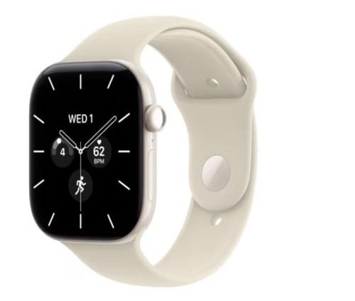 Apple Watch Series 12 GPS + Cellular, koperta 42 mm z ceramiki w kolorze białej perły, pasek sportowy w kolorze piasku - rozmiar S/M