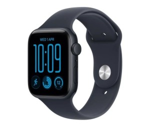 Apple Smartwatch Watch SE 3 GPS, koperta 44mm z aluminium w kolorze północy, pasek sportowy w kolorze granatowym - rozmiar M/L