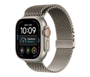 Apple Smartwatch Watch Ultra 4 GPS + Cellular, koperta 49mm z tytanu w kolorze naturalnym, bransoleta mediolańska w kolorze naturalnym - rozmiar S