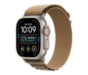 Apple Smartwatch Watch Ultra 4 GPS + Cellular, koperta 49mm z tytanu w kolorze naturalnym, opaska Alpine w kolorze pustynnym - rozmiar L