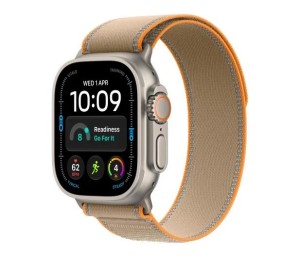 Apple Smartwatch Watch Ultra 4 GPS + Cellular, koperta 49mm z tytanu w kolorze naturalnym, opaska Trail w kolorze piaskowym - rozmiar M/L