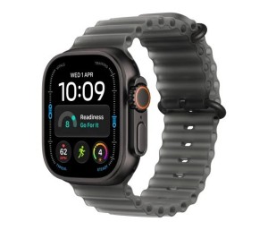 Apple Smartwatch Watch Ultra 4 GPS + Cellular, koperta 49mm z tytanu w kolorze czarnym, pasek Ocean w kolorze półprzezroczystej czerni