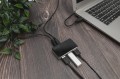 Digitus HUB/Koncentrator 4-portowy USB 2.0 HighSpeed, aktywny, czarno-srebrny