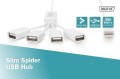 Digitus HUB/Koncentrator 4-portowy "Spider" USB 2.0 SuperSpeed, pasywny, Biały