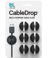 BlueLounge CableDrop uchwyty na kabel 6 szt. czarne