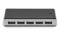 Digitus HUB/Koncentrator 10-portowy USB 2.0 HighSpeed, aktywny, Czarno-srebrny