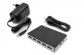 Digitus HUB/Koncentrator 10-portowy USB 2.0 HighSpeed, aktywny, Czarno-srebrny