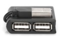 Digitus HUB/Koncentrator mini 4-portowy USB 2.0 SuperSpeed, pasywny, czarny