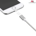Maclean Kabel lightning USB magnetyczny silver MCE161- Quick & Fast Charge