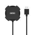 Unitek HUB 4x USB 2.0 micro - czarny + OTG; Y-2178