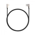 AUKEY CB-BAL6 kabel 90° Lightning - USB-C 1,2m Apple USB-PD kątowy wtyki 90 stopni nylonowy oplot czarny