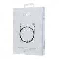 AUKEY CB-BAL6 kabel 90° Lightning - USB-C 1,2m Apple USB-PD kątowy wtyki 90 stopni nylonowy oplot czarny