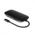 AUKEY CB-C71 aluminiowy HUB USB-C | 8w1 | RJ45 Ethernet 10/100/1000Mbps | 3xUSB 3.1 | HDMI 4k@30Hz | SD i microSD | USB-C Power Delivery 100W