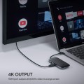 AUKEY CB-C71 aluminiowy HUB USB-C | 8w1 | RJ45 Ethernet 10/100/1000Mbps | 3xUSB 3.1 | HDMI 4k@30Hz | SD i microSD | USB-C Power Delivery 100W