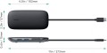 AUKEY CB-C71 aluminiowy HUB USB-C | 8w1 | RJ45 Ethernet 10/100/1000Mbps | 3xUSB 3.1 | HDMI 4k@30Hz | SD i microSD | USB-C Power Delivery 100W