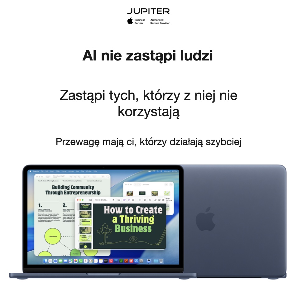AI nie zastąpi ludzi. Ale zastąpi tych, którzy z niej nie korzystają