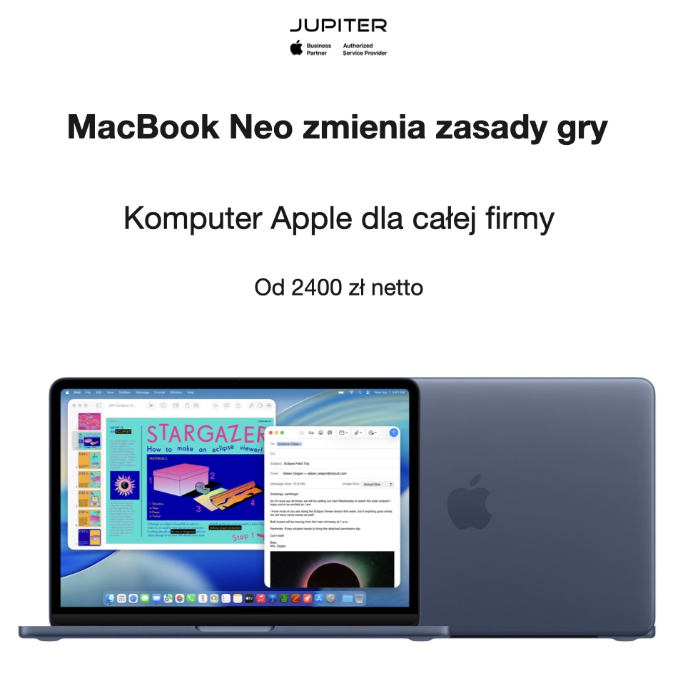 MacBook Neo – dlaczego to „must have” dla średnich firm
